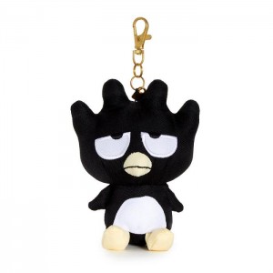 Black Hello Kitty Badtz-maru Mascot Keychain (Denim Series) | CA_HK21147