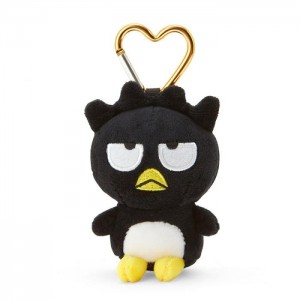 Black Hello Kitty Badtz-maru Plush Mascot All My Heart Keychain | CA_HK34216