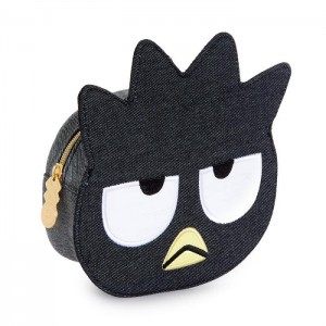 Black Hello Kitty Badtz-maru Zipper Pouch (Denim Series) | CA_HK64272