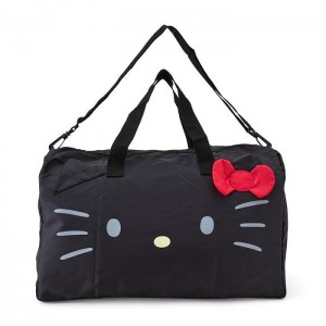 Black Hello Kitty Hello Kitty Foldable Mascot Weekender Bag | CA_HK29885