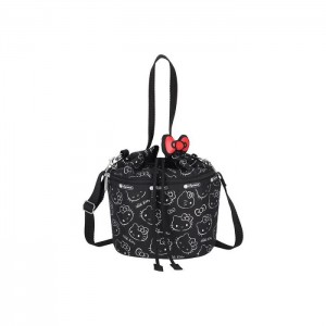 Black Hello Kitty Hello Kitty x LeSportsac Drawstring (I Am A Star) | CA_HK58783