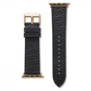 Black Hello Kitty Hello Kitty x Sonix Classic Black Leather Watch Band | CA_HK53259