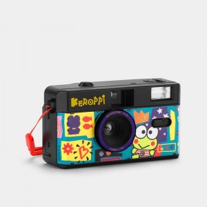 Black Hello Kitty Keroppi Let's Get Hoppin' 35mm Camera | CA_HK85488