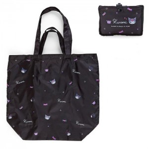 Black Hello Kitty Kuromi All-Over Print Reusable Tote Bag | CA_HK95705