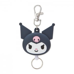 Black Hello Kitty Kuromi Face Badge Reel | CA_HK90515