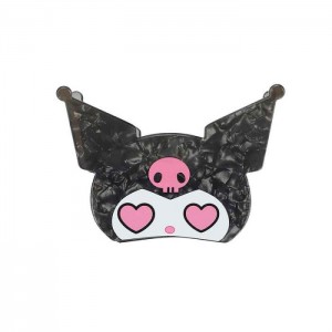 Black Hello Kitty Kuromi Heart Eyes Hair Clip | CA_HK24522