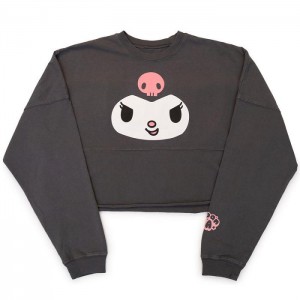 Black Hello Kitty Kuromi JapanLA Cropped Spirit Jersey | CA_HK92161