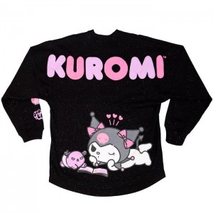 Black Hello Kitty Kuromi JapanLA Glitter Spirit Jersey | CA_HK56021