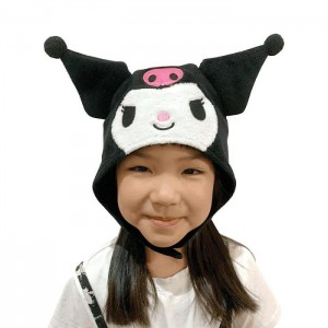 Black Hello Kitty Kuromi Kids Kigurumi Hat | CA_HK50273