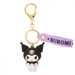 Black Hello Kitty Kuromi Signature Keychain | CA_HK74879