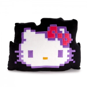 Black / Pink Hello Kitty Hello Kitty Face Plush (Retro Pixel Series) | CA_HK14558