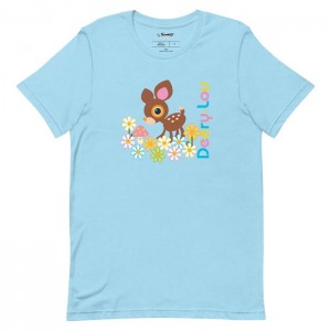 Black / White / Blue Hello Kitty Deery-Lou Floral Meadow Tee | CA_HK89366