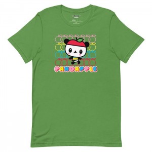 Black / White / Blue / Green Hello Kitty Pandapple Apple Fever Tee | CA_HK33162