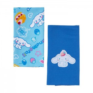 Blue Hello Kitty Cinnamoroll Berry Sweets 2-Pc Kitchen Towel Set | CA_HK95683