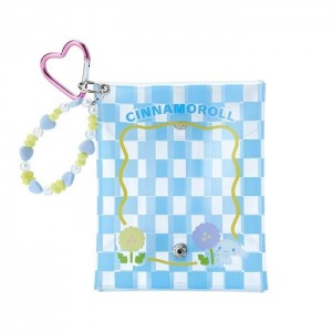 Blue Hello Kitty Cinnamoroll Clear Snap Mini Pouch (Pastel Check Series) | CA_HK53676