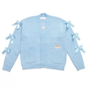 Blue Hello Kitty Cinnamoroll Cozy Kuma JapanLA Cardigan | CA_HK38323