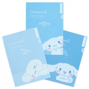 Blue Hello Kitty Cinnamoroll Expressions 3-pc Clear File Folder Set | CA_HK32674