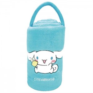 Blue Hello Kitty Cinnamoroll SnowThrow Travel Blanket | CA_HK10419