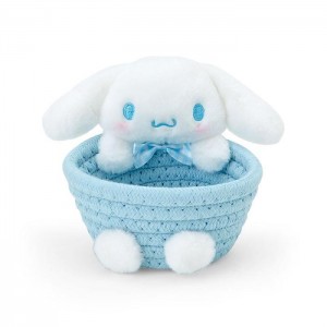 Blue Hello Kitty Cinnamoroll Woven Rope Storage Basket (Multi) | CA_HK82543