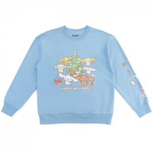 Blue Hello Kitty Cinnamoroll and Friends x JapanLA Holiday Sweater | CA_HK71424