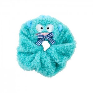 Blue Hello Kitty Hangyodon Cozy Plush Scrunchie (Gingham Bow) | CA_HK80099