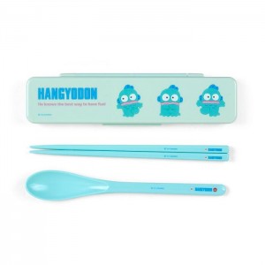 Blue Hello Kitty Hangyodon Everyday Chopsticks & Spoon Set | CA_HK12853