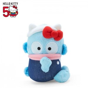 Blue Hello Kitty Hangyodon Mascot Keychain Plush (Hello, Everyone! Series) | CA_HK78728