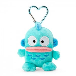 Blue Hello Kitty Hangyodon Plush Mascot All My Heart Keychain | CA_HK93125