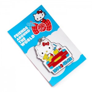 Blue Hello Kitty Hello Kitty Friends Around The World 45th Anniversary Enamel Keychain | CA_HK41681