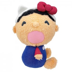 Blue Hello Kitty Minna No Tabo 6" Mascot Plush (Hello, Everyone! Series) | CA_HK26032