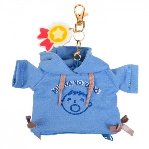 Blue Hello Kitty Minna No Tabo Plush Mini Zipper (Cozy Hoodie Series) | CA_HK43810