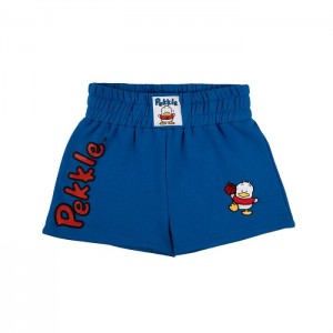 Blue Hello Kitty Pekkle x Dumbgood Puff Print Boxing Short | CA_HK65427