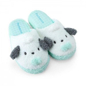 Blue Hello Kitty Pochacco Cozy Sherpa Adult Slippers | CA_HK19742