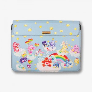 Blue Multicolor Hello Kitty Hello Kitty and Friends x Care Bears 15" Foldable Laptop Sleeve | CA_HK53947