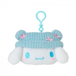 Blue / White Hello Kitty Cinnamoroll Cozy Cap Mascot Clip Pouch | CA_HK53558