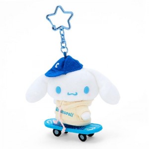 Blue / White Hello Kitty Cinnamoroll Plush Mascot Keychain (Sk8r Squad Series) | CA_HK54258