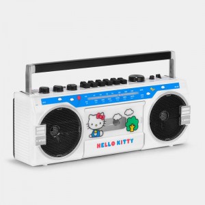 Blue / White Hello Kitty Hello Kitty Classic BX-85 Bluetooth Cassette Player Boombox | CA_HK76446