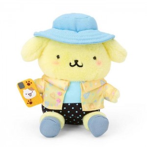 Blue / Yellow Hello Kitty Pompompurin Plush Mascot Keychain (Day at the Funfair Series) | CA_HK29593