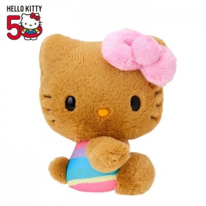 Brown Hello Kitty Hello Kitty 50th Anniv. Plush Mascot (Beach Day) | CA_HK85966