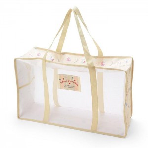 Brown Hello Kitty Sanrio Characters Mesh Storage Tote (Large) | CA_HK77115