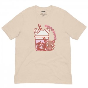 Cream Hello Kitty Chococat Bubble Tea Tee | CA_HK94782