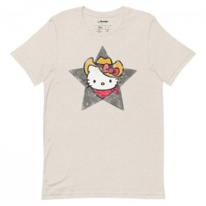 Cream Hello Kitty Hello Kitty Cowboy Hat Tee | CA_HK62300