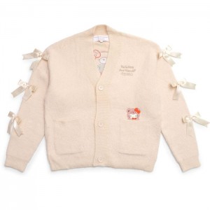 Cream Hello Kitty Hello Kitty Cozy Kuma JapanLA Cardigan | CA_HK58794