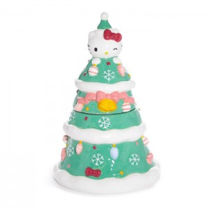 Green Hello Kitty Hello Kitty Ceramic Holiday Tree Cookie Jar | CA_HK28382