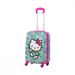 Green Hello Kitty Hello Kitty x FUL 21" Rainbows Kids Carry-on Luggage | CA_HK53184