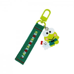 Green Hello Kitty Keroppi Logo Keychain (Sanrio Character Award Series) | CA_HK82255