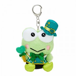 Green Hello Kitty Keroppi Plush Mascot Keychain (Love You More Series) | CA_HK81577