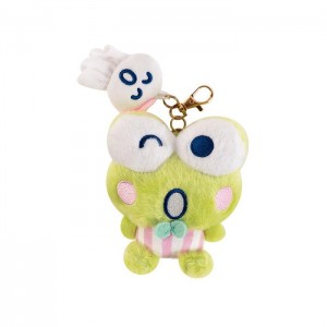 Green Hello Kitty Keroppi Plush Mascot Keychain (Teru Teru and Me Series) | CA_HK61583