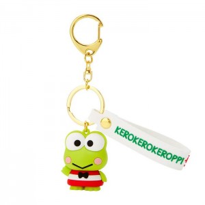 Green Hello Kitty Keroppi Signature Keychain | CA_HK97283