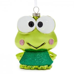 Green Hello Kitty Keroppi x Kat + Annie Glass Ornament | CA_HK24533